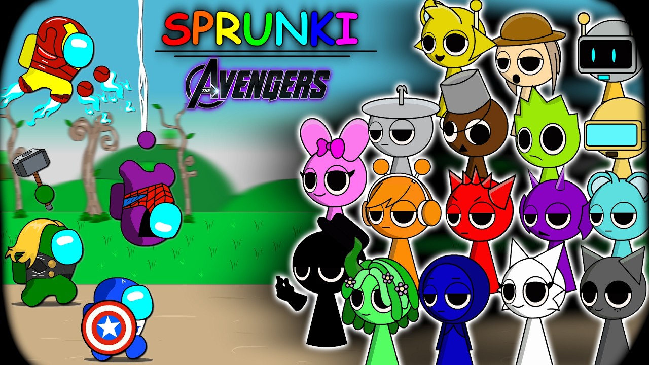 Among Us Avengers vs Incredibox Sprunki || ANIMATION