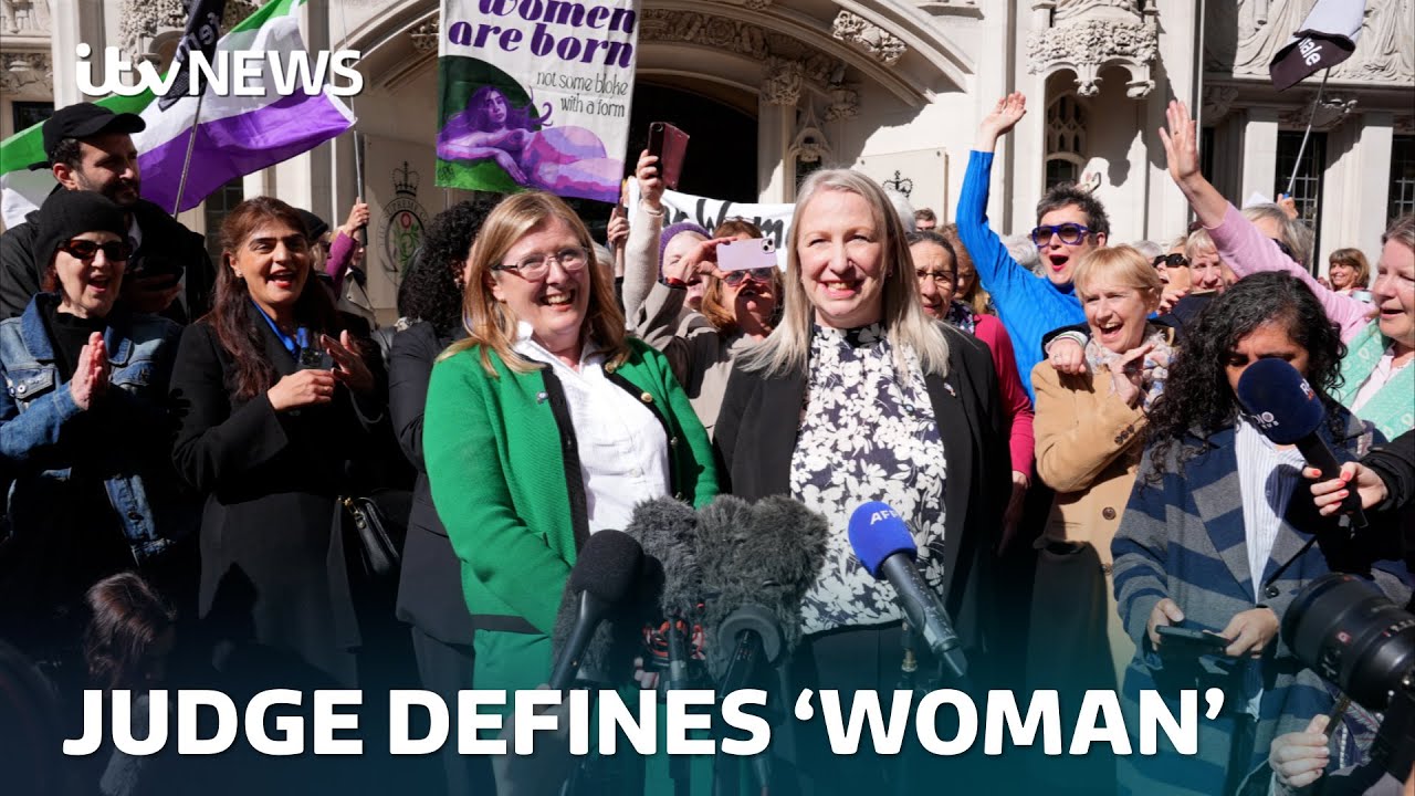 Watch in full: Supreme Court defines 'woman' in UK law as referring to 'biological sex' | ITV News