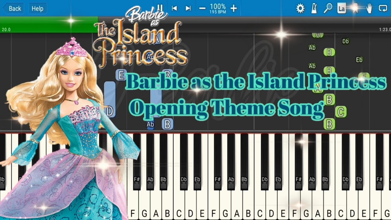 Barbie as the Island Princess Opening Theme Song (Piano Cover/Tutorial)