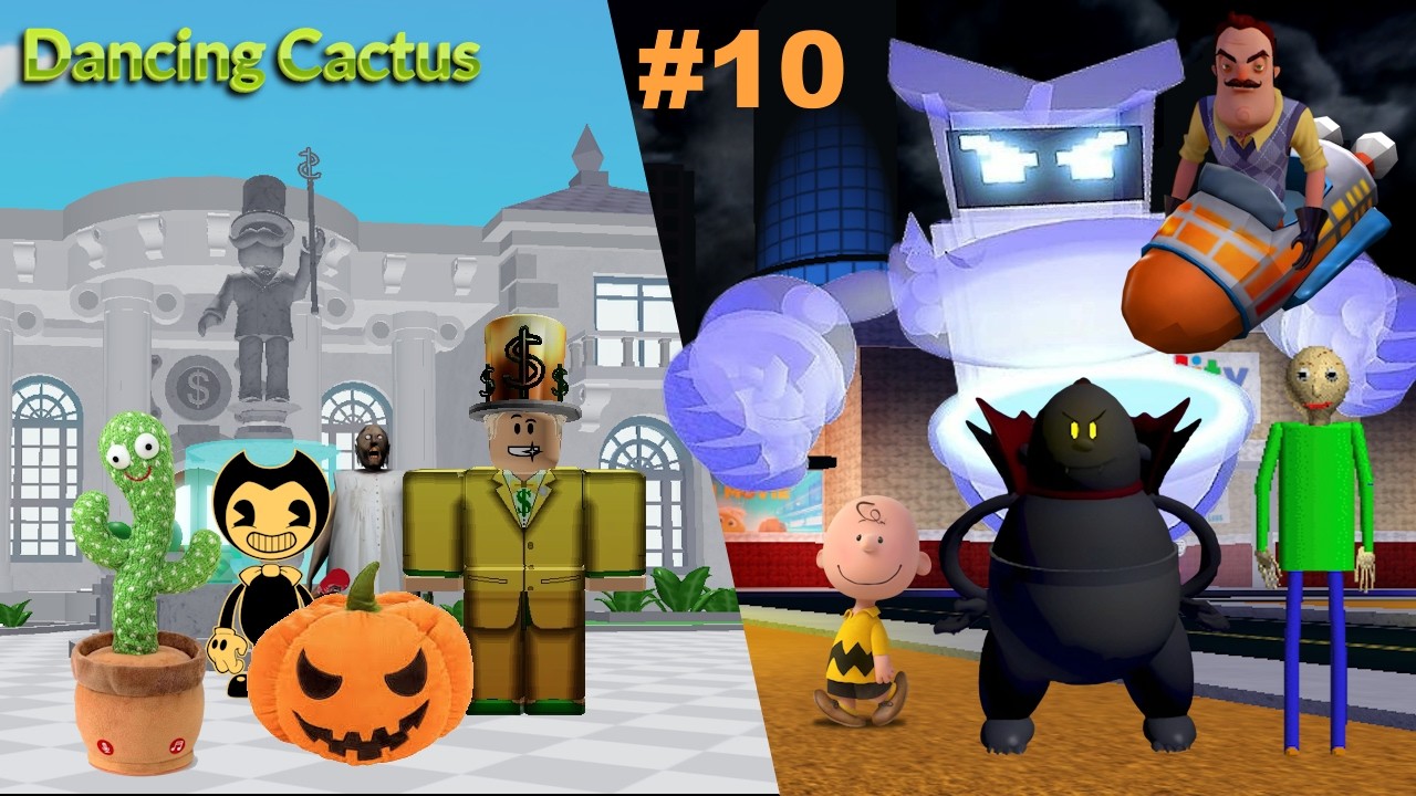 WE STOPPED HELLO NEIGBOUR & BROKE INTO MR RICHES MANSION IN ROBLOX (#10 Cactus Adventure GAMEPLAY)