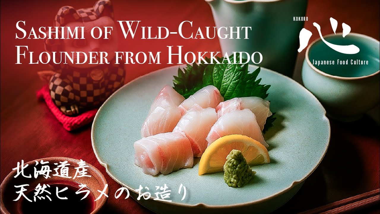 🇯🇵🐟Natural Japanese Flounder Sashimi – The Art of Simplicity(北海道産天然ヒラメのお造り)
