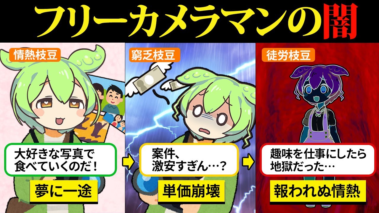 フリーカメラマン＝自由だと思った？現実は地獄です【ずんだもん＆ゆっくり解説】