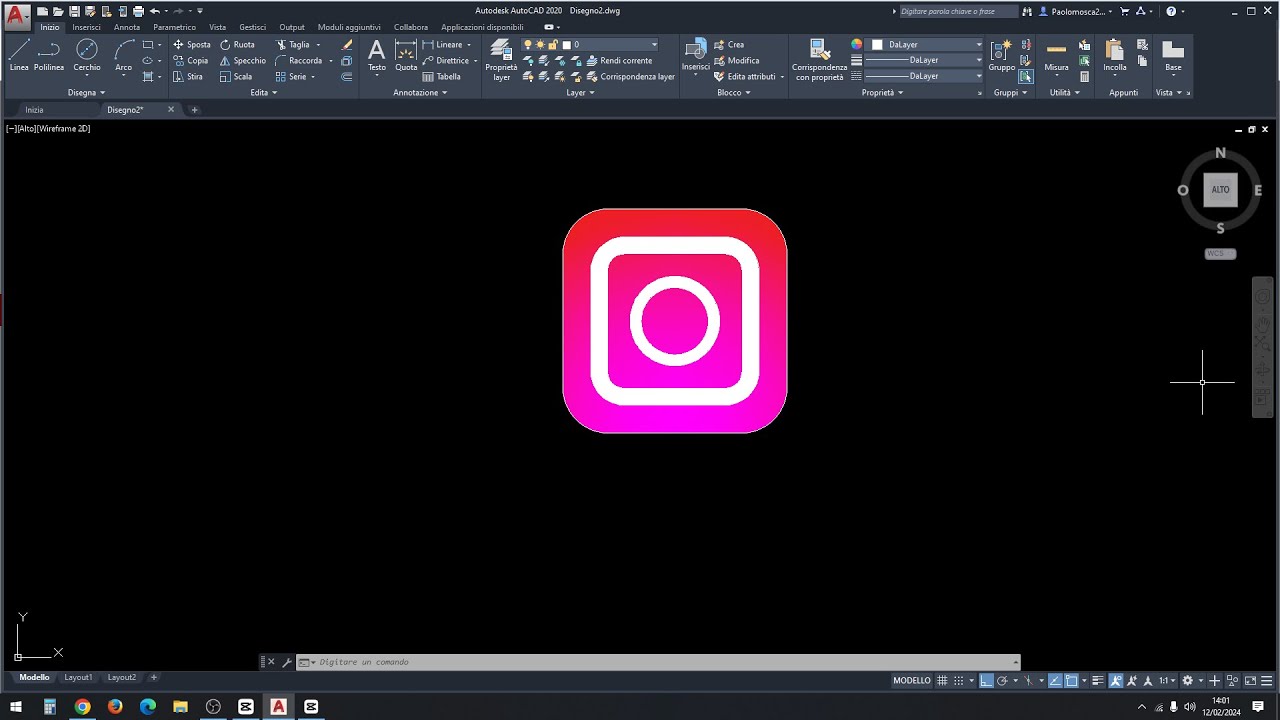 Tutorial logo Instagram su Autocad - Prof. Paolo Mosca