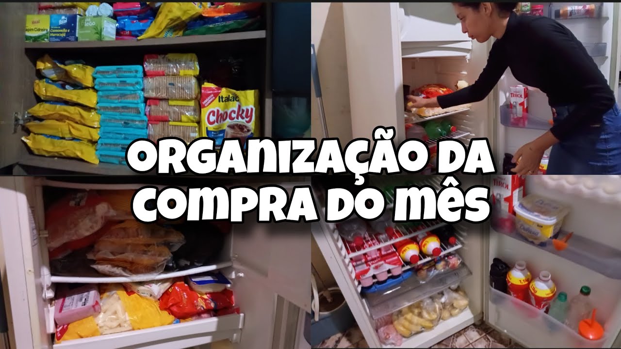 Faxina e Organização: Como arrumo as compras do mês aqui em casa  