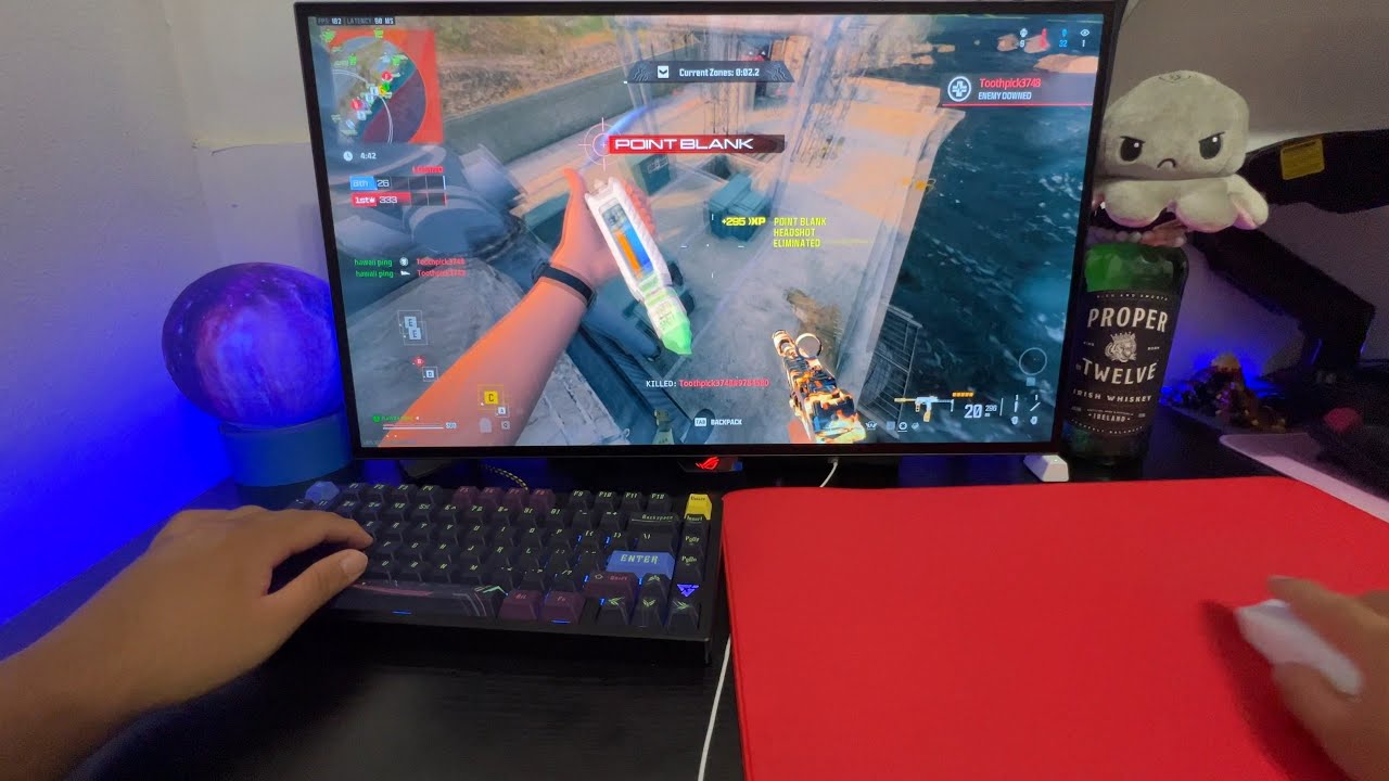 POV: W Keying on Keyboard & Mouse + 1440p OLED Monitor | Rebirth Island 60 Kills