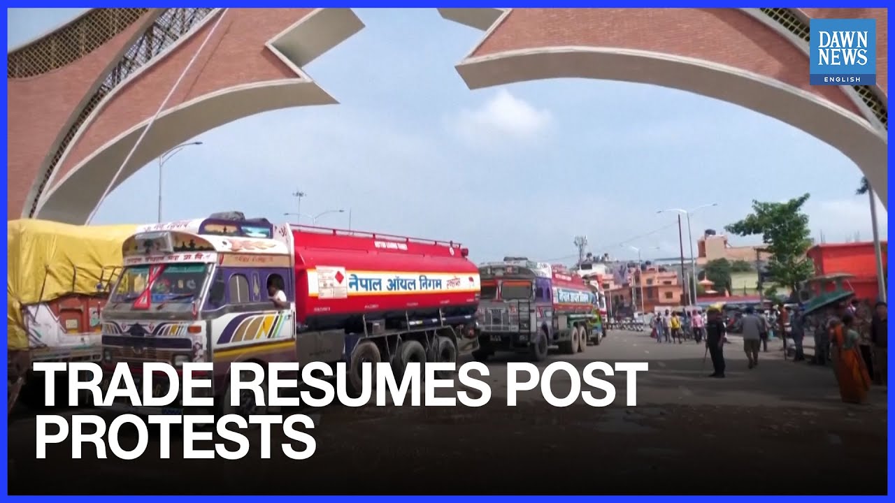 Trade Restarts at India-Nepal Border Following Protests | Dawn News English