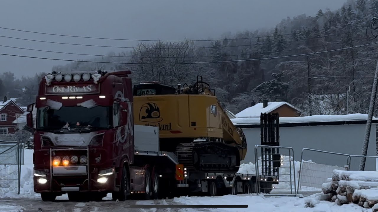 CAT 335 NG  and SCANIA 730hp from øst-riv as🤩👍.