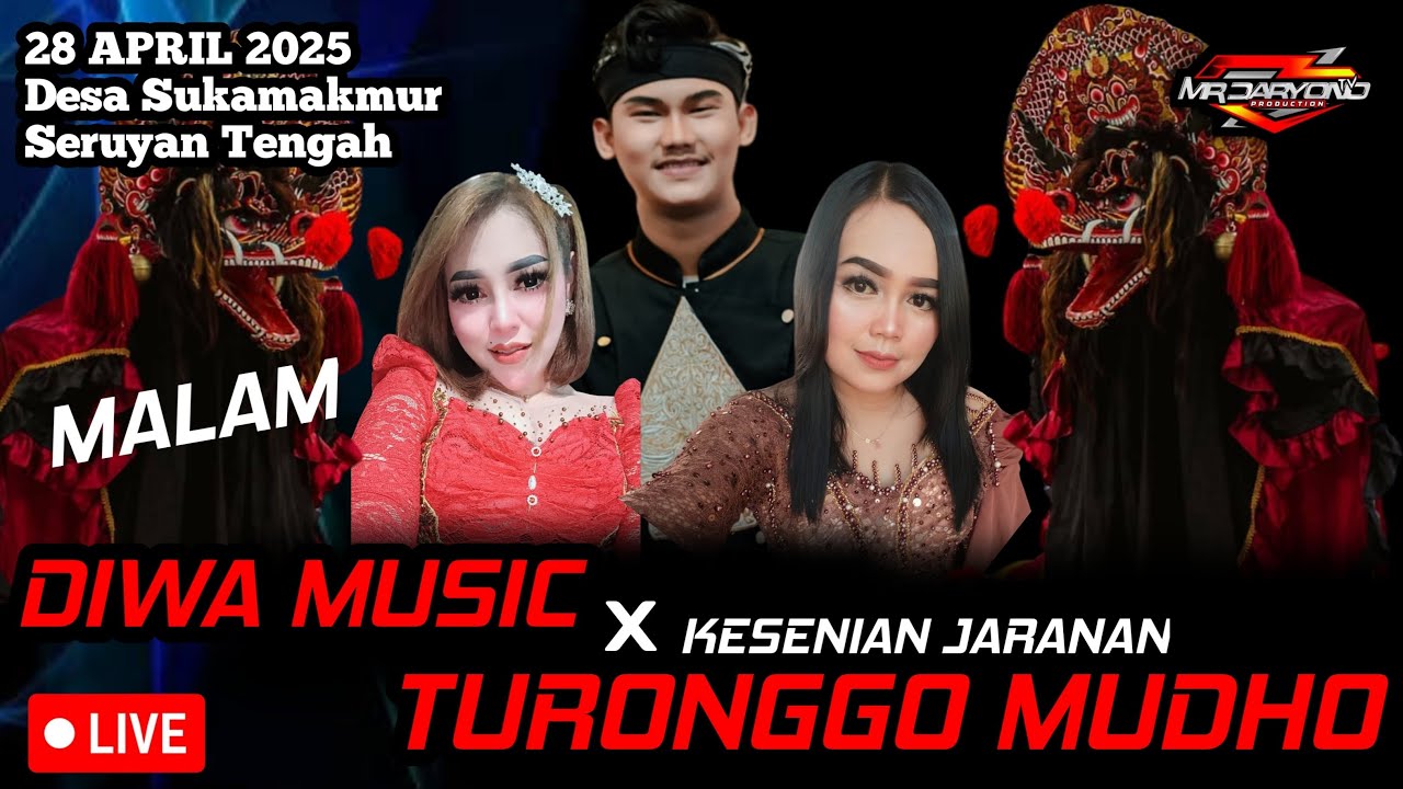 Live  TURONGGO MUDHO Feat DIWA MUSIC Di Desa Suka Makmur Sukamandang B2 Seruyan Tengah