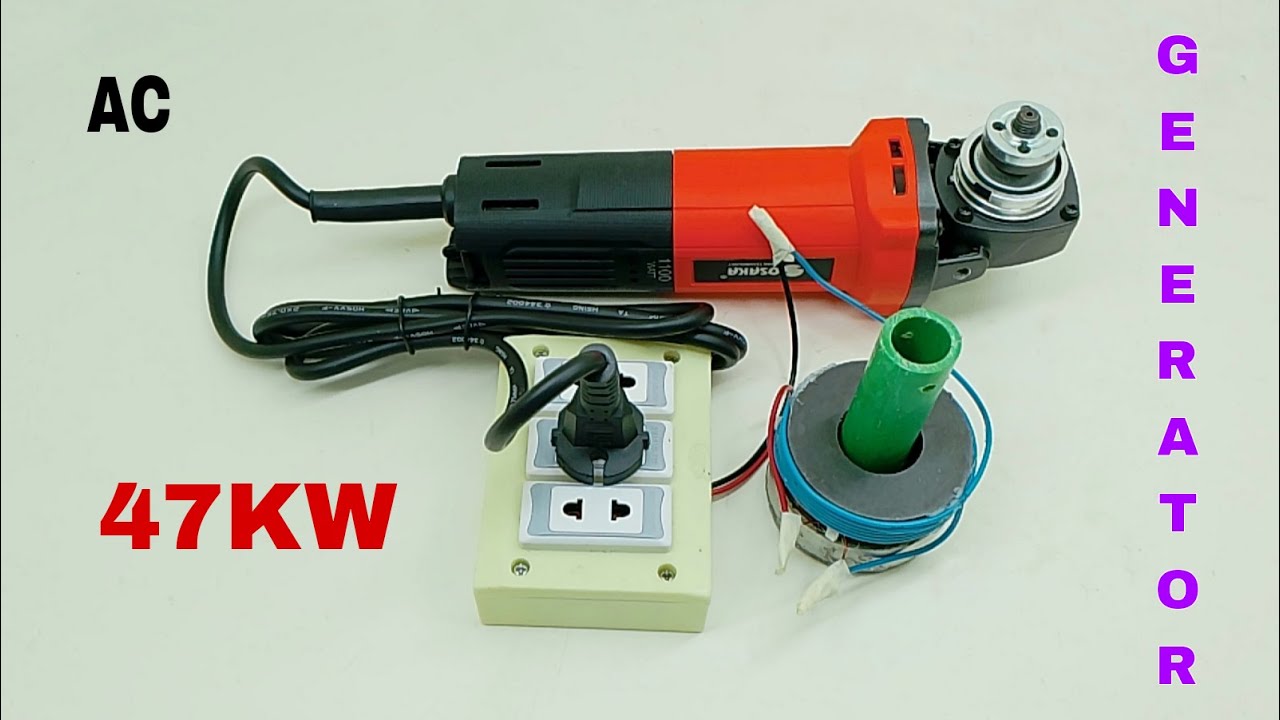 How To Make Free Energy 220 Volt 47KW Electricity From Magnet Gear PCV And Copper Coil