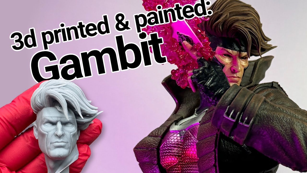 How I 3D Printed & Painted Gambit from X-Men!