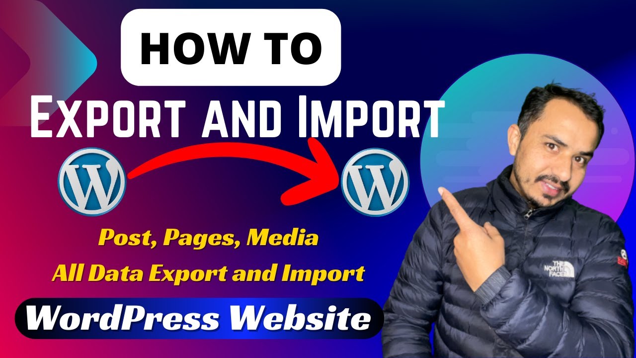 How to Export and Import WordPress Website Content | Post, Pages, Media | All Data Export and Import