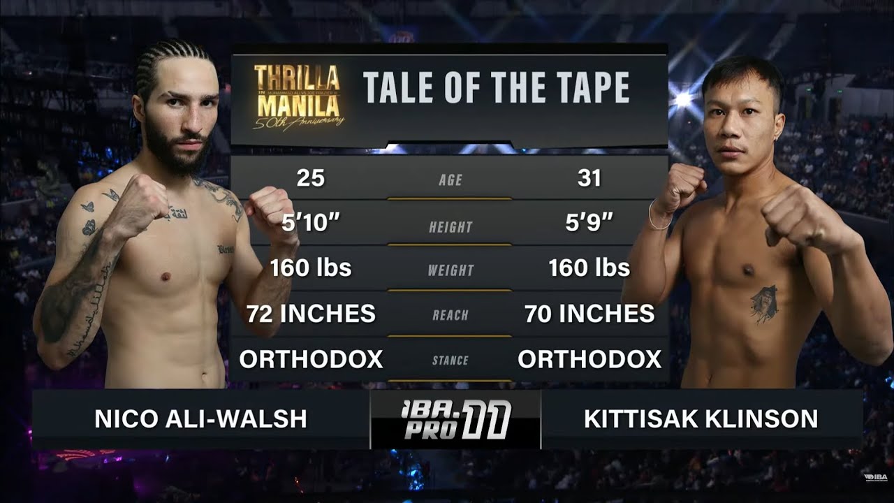Nico Ali Walsh 🇺🇸 vs Kittisak Klinson 🇹🇭 | 'Thrilla in Manila' IBA.PRO 11 | October 29, 2025