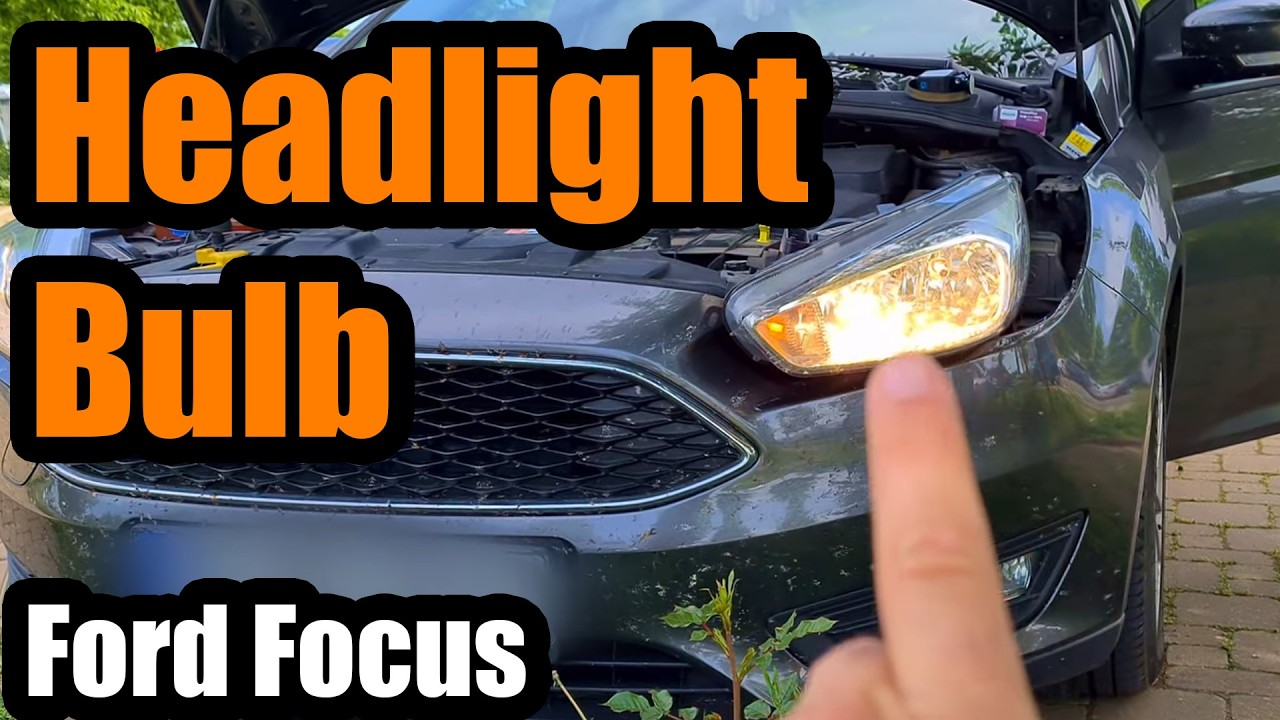 Ford Focus 2016 Headlight bulb replacement (Position light, Low and High beam)