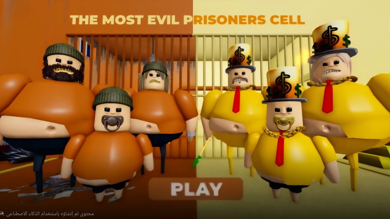 الهروب من سجن الفقير ضد الغني في روبلوكس‼️POOR FAMILY VS RICH FAMILY PRISON RUN OBBY🔥#روبلوكس_roblox