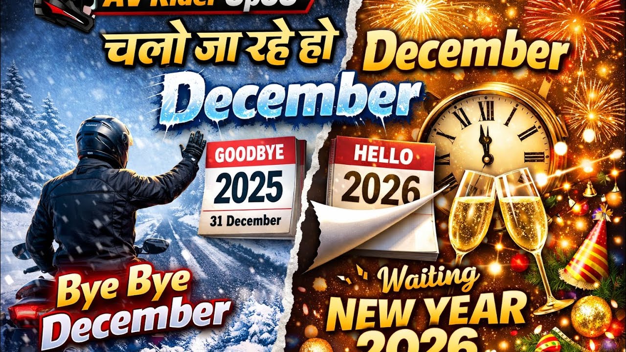 Bye Bye December 👋 | Welcome New Year 2026 🎉 | AV Rider Up53