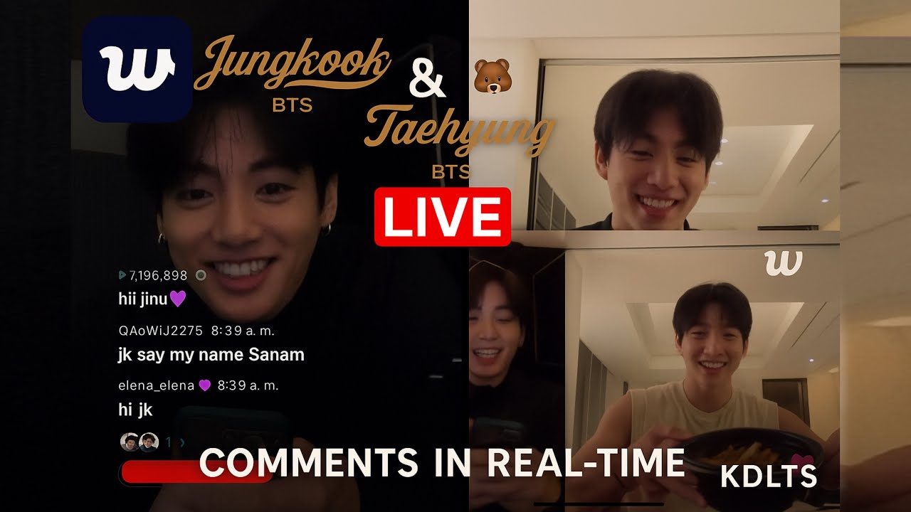🔴 JUNGKOOK 🐰 & TAEHYUNG 🐻 (BTS) – Workout + Mukbang | Real-Time Comments 💜🔥 