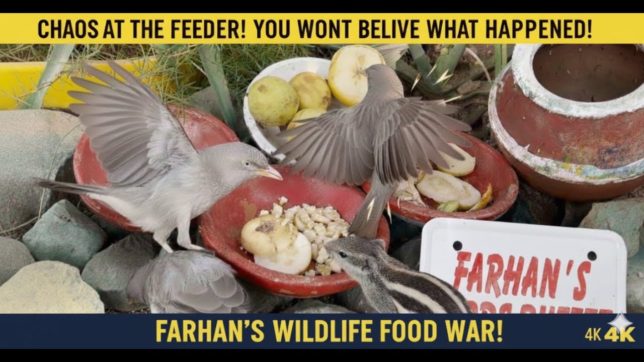 Epic Bird Battle at the Buffet! 🍎 Don't Watch Alone!
