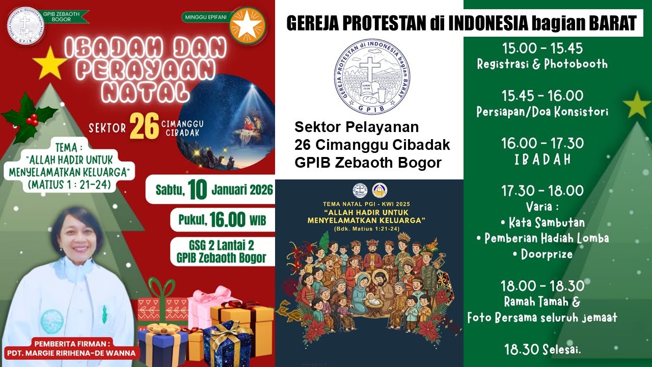 IBADAH NATAL 2025 SEKTOR 26 CIMANGGU CIBADAK | Sabtu, 10 Januari 2026 - GSG 2 lt 2