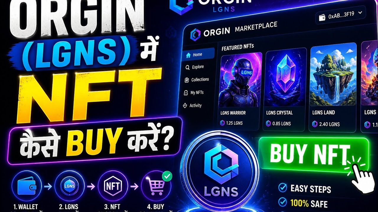 ORIGIN (LGNS) me NFT Kaise buy kre aur uske Benifits
