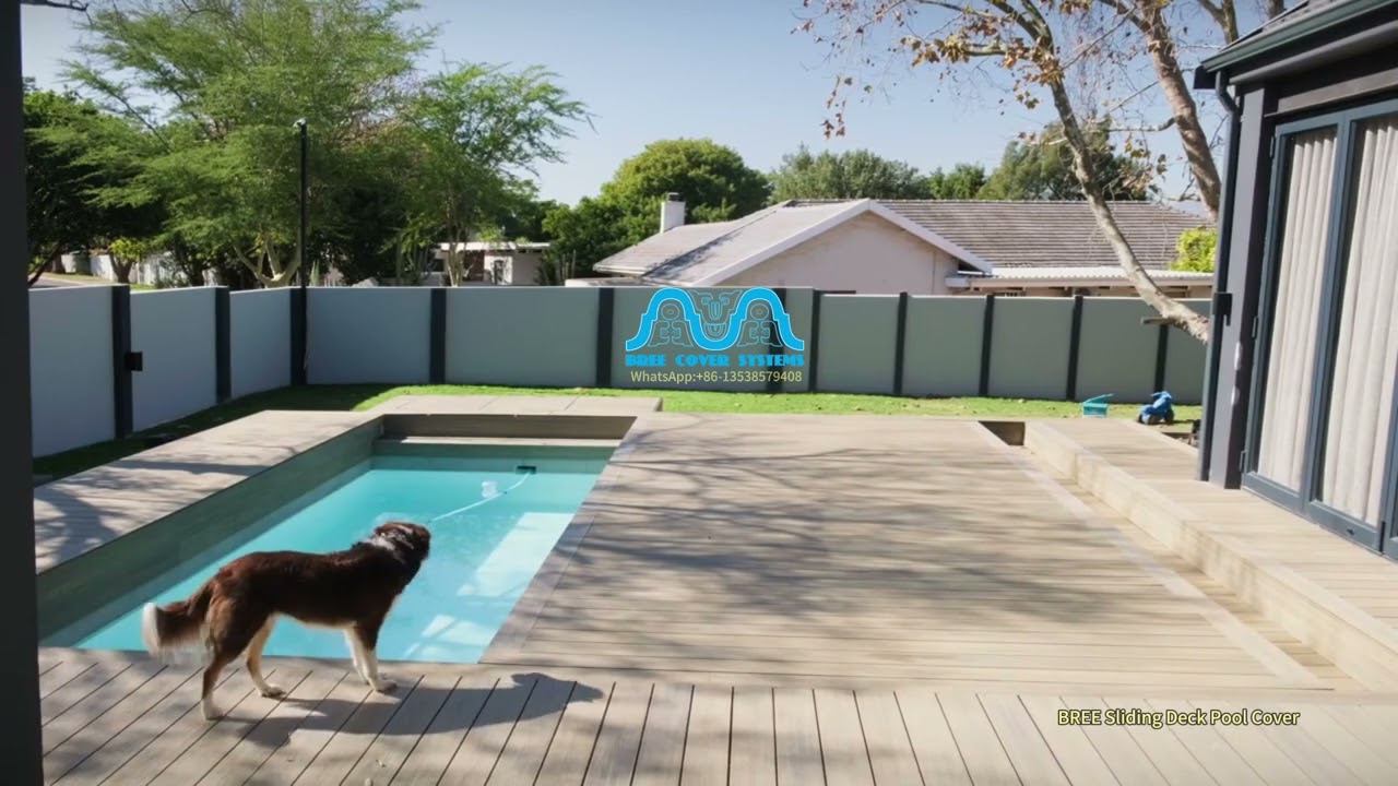 Bree Automatic Sliding Deck Pool Cover Retractable Safety Swimming Pool Cover