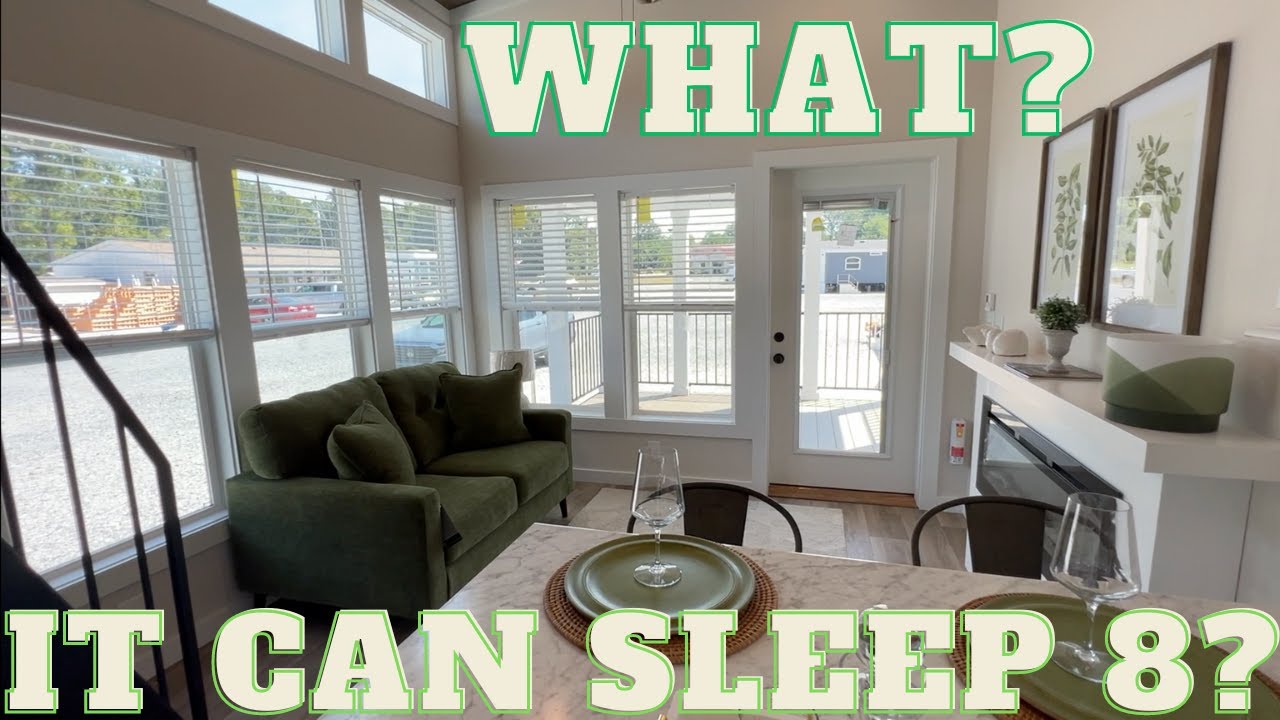 Incredible Tiny Home that can Sleep Up to Eight! Clayton's Swayback RV Park Model Tiny House Tour!