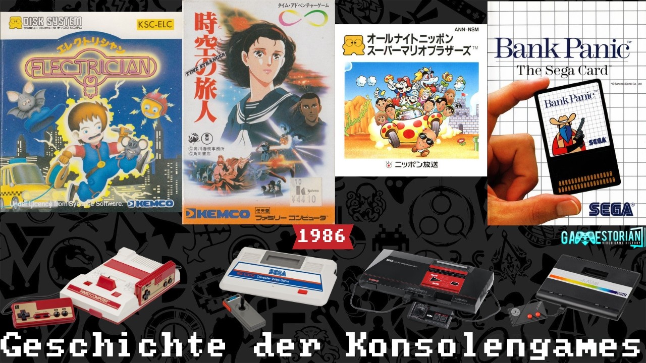 Geschichte der Konsolengames 1986 #63 Electrician, Bank Panic & All Night Nippon Super Mario Bros.