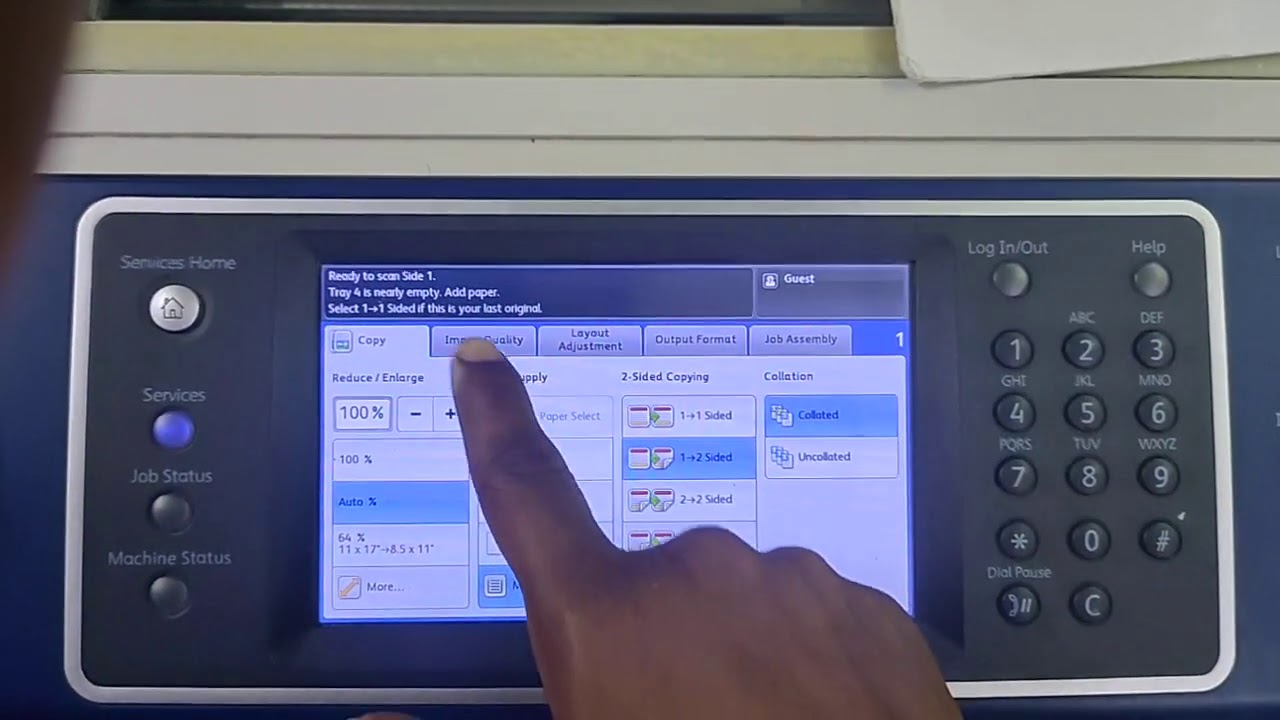 workcenter 5855 ID card settings