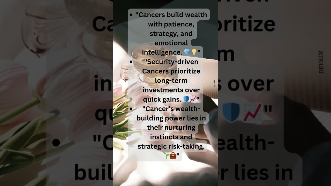 Cancer&rsquo;s Wealth-Building Secrets: Nurturing Your Path to Prosperity 💰🌟 Zodiquest|Must-Watch Health