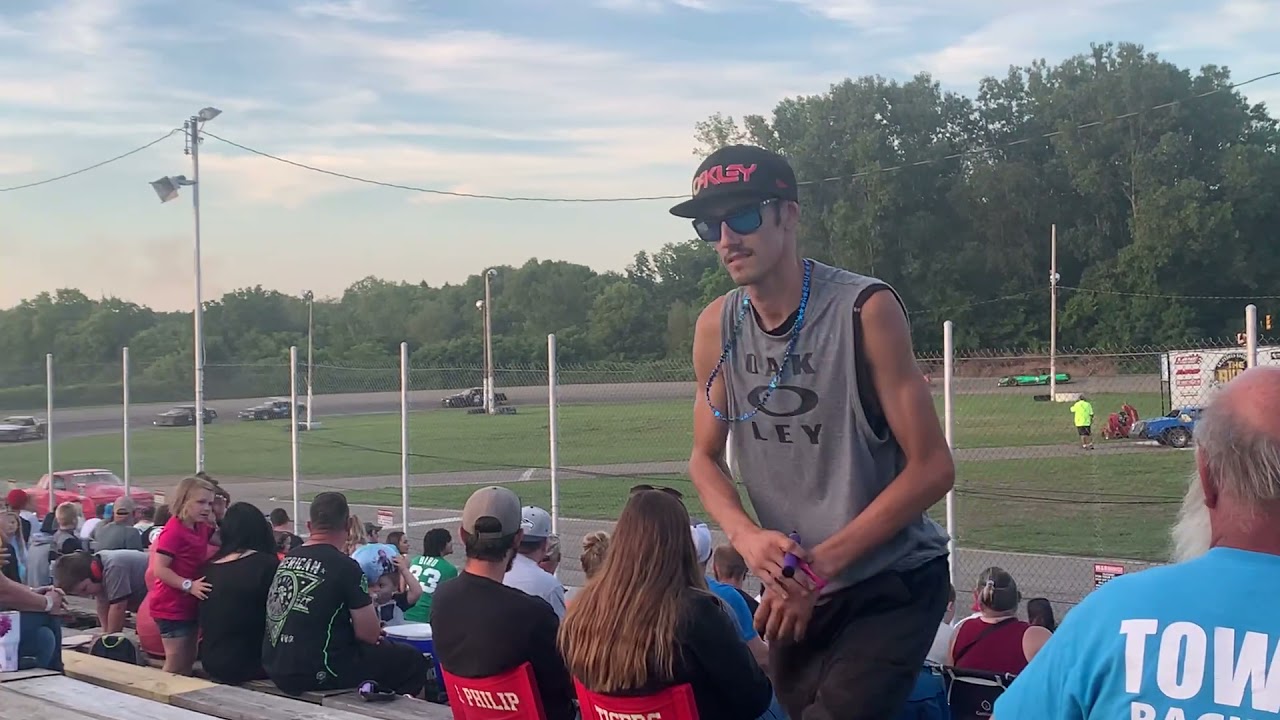 Galesburg Speedway Street Stock August 14, 2021 driving the green and grey #4