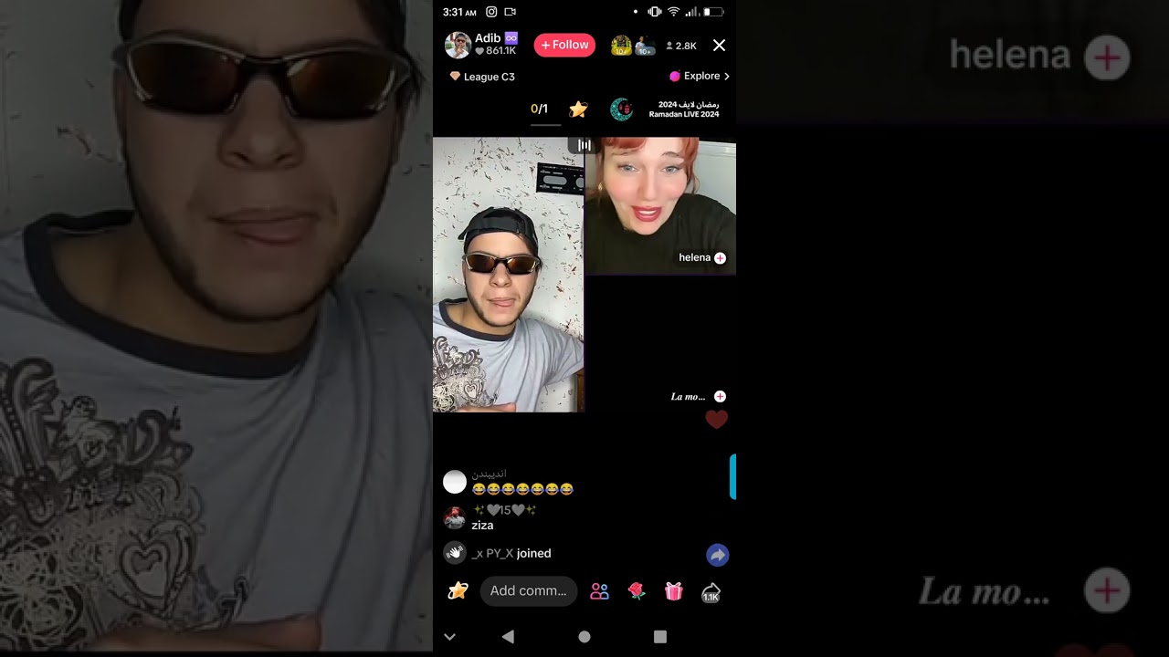 لايف اديب وهيلينا تخلطت 😂 التنمر 100٪ بدلها بخليدة