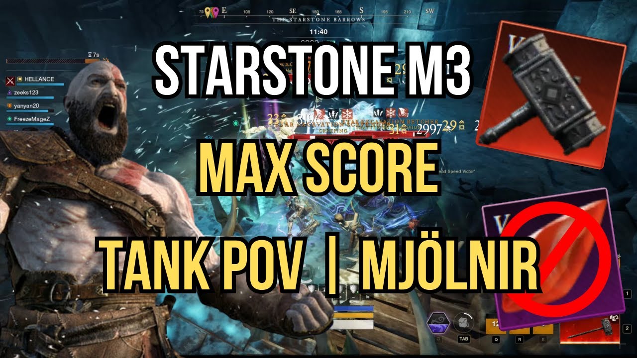 New World | Delos | S3 W41 Starstone (Void) M3 Score 89,500 (20:20) | TANK POV SnS, Mjolnir