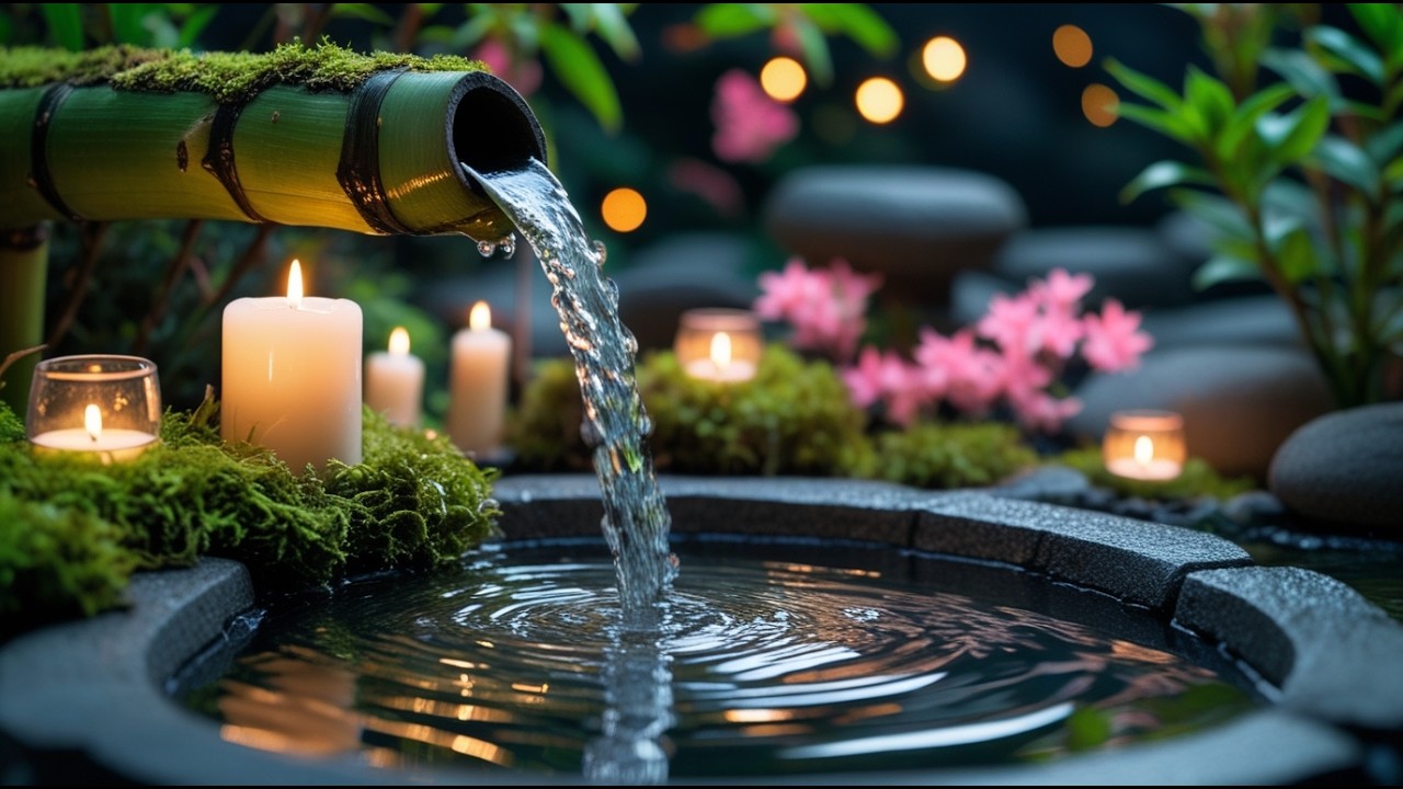 Relaxing Music & Water Sound  - Healing of Stress • Relieve depression.