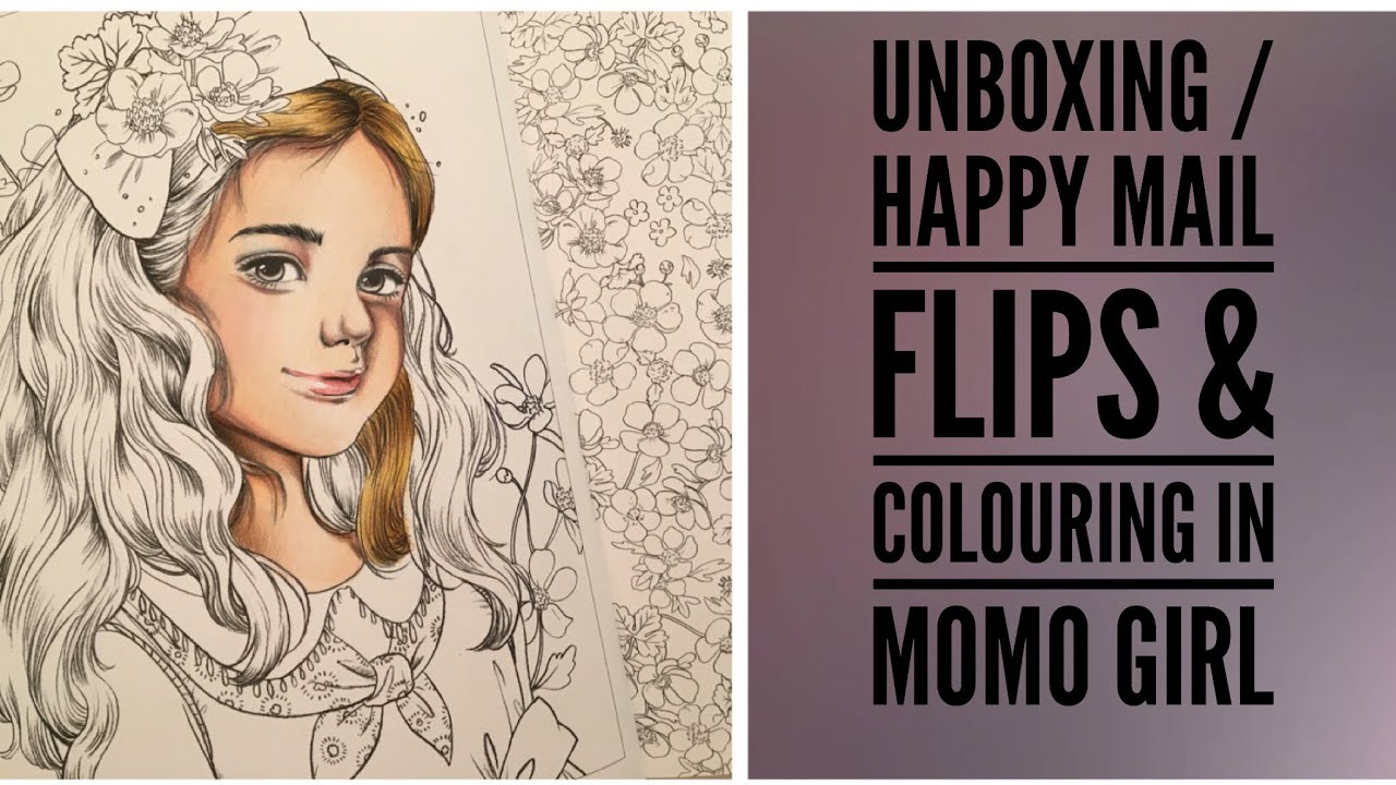 Happy Mail / unboxing - testing finetecs and colouring in momo girl