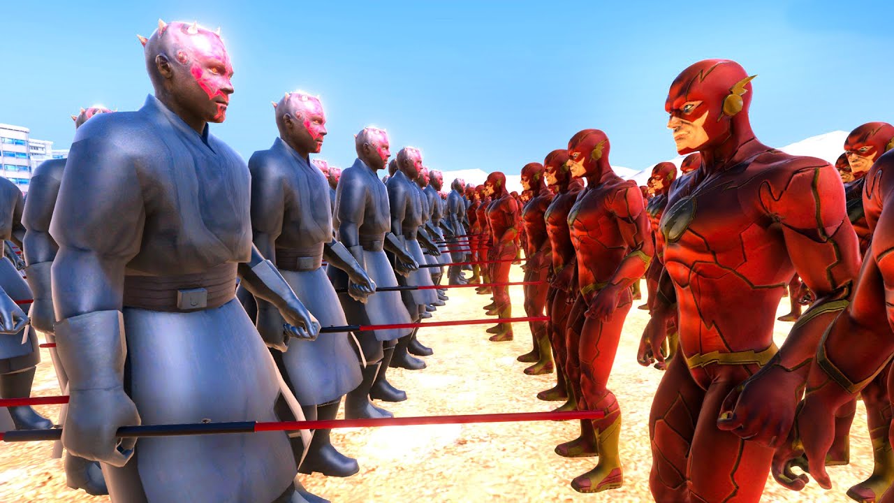 Flash vs Darth Maul Stars Wars Orduları Savaşıyor