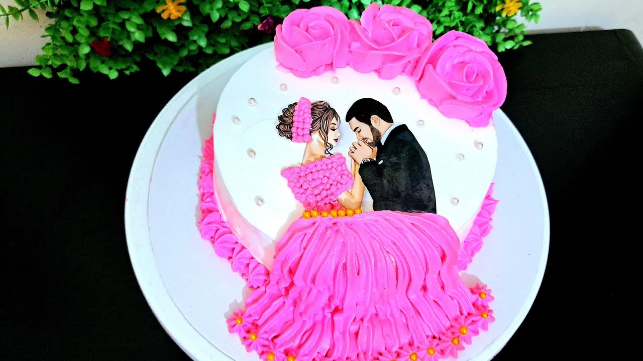 Couple Theme Cake Design, Valentine's Day Cake, ভালোবাসা দিবসের কেক ডিজাইন
