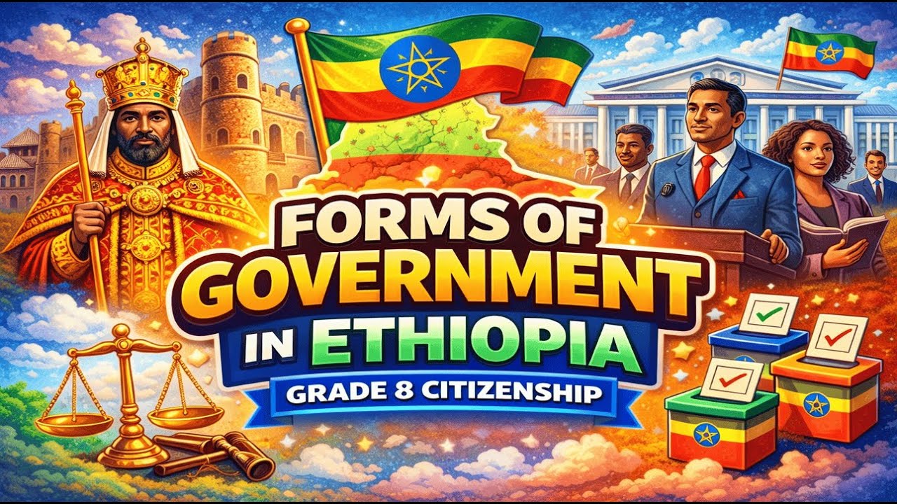 Grade 8 Citizenship Unit 2 Part 5 Forms of Government in Ethiopia| From Monarchy to Federalism |
