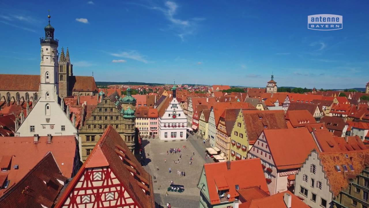 Rothenburg ob der Tauber von oben - ANTENNE BAYERN 
