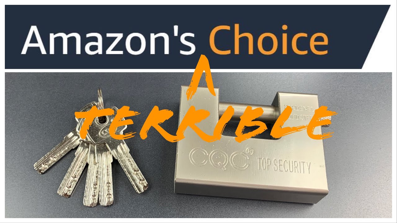 [842] Picked in 2 Seconds! Amazon&rsquo;s Choice &ldquo;High Security Padlock&rdquo;