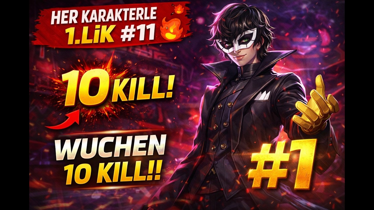 HER KARAKTERLE 1.LİK #11 ⚡ | Wuchen P5R-JOKER ile 10 KILL! 🔥 Naraka Bladepoint