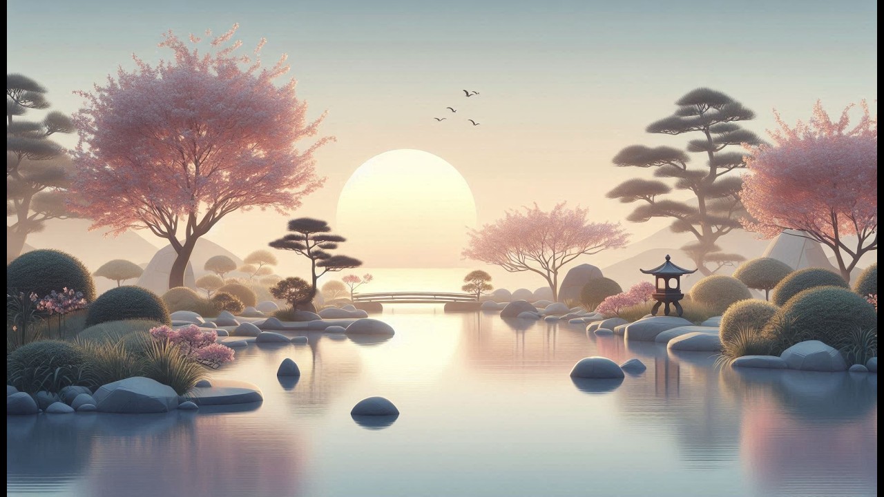 SPRING GARDEN TRANQUILITY 🌼 Zen Garden Ambience ☁️ Relaxing Music for Tranquility 🎵