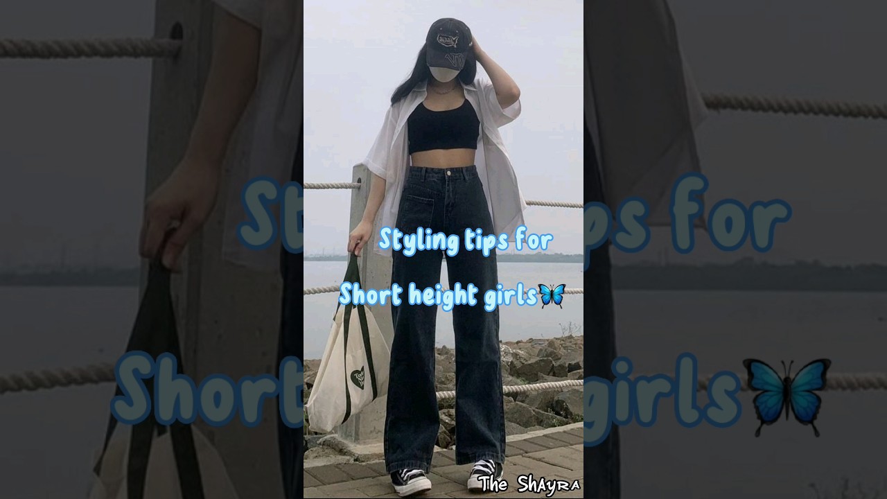 Styling tips for short height girls 🐼🦋#shorts #fashion