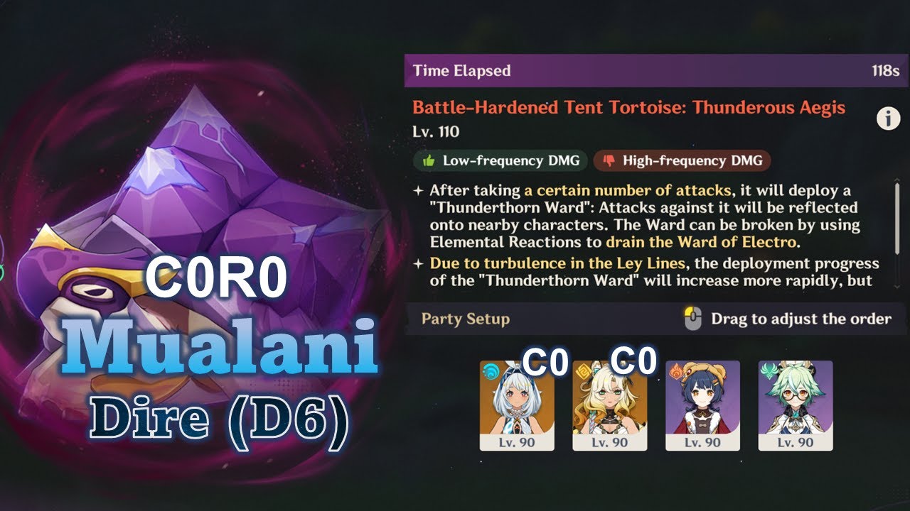 [Stygian Onslaught Dire] C0R0 Mualani Clear Tent Tortoise (4* weapons only)
