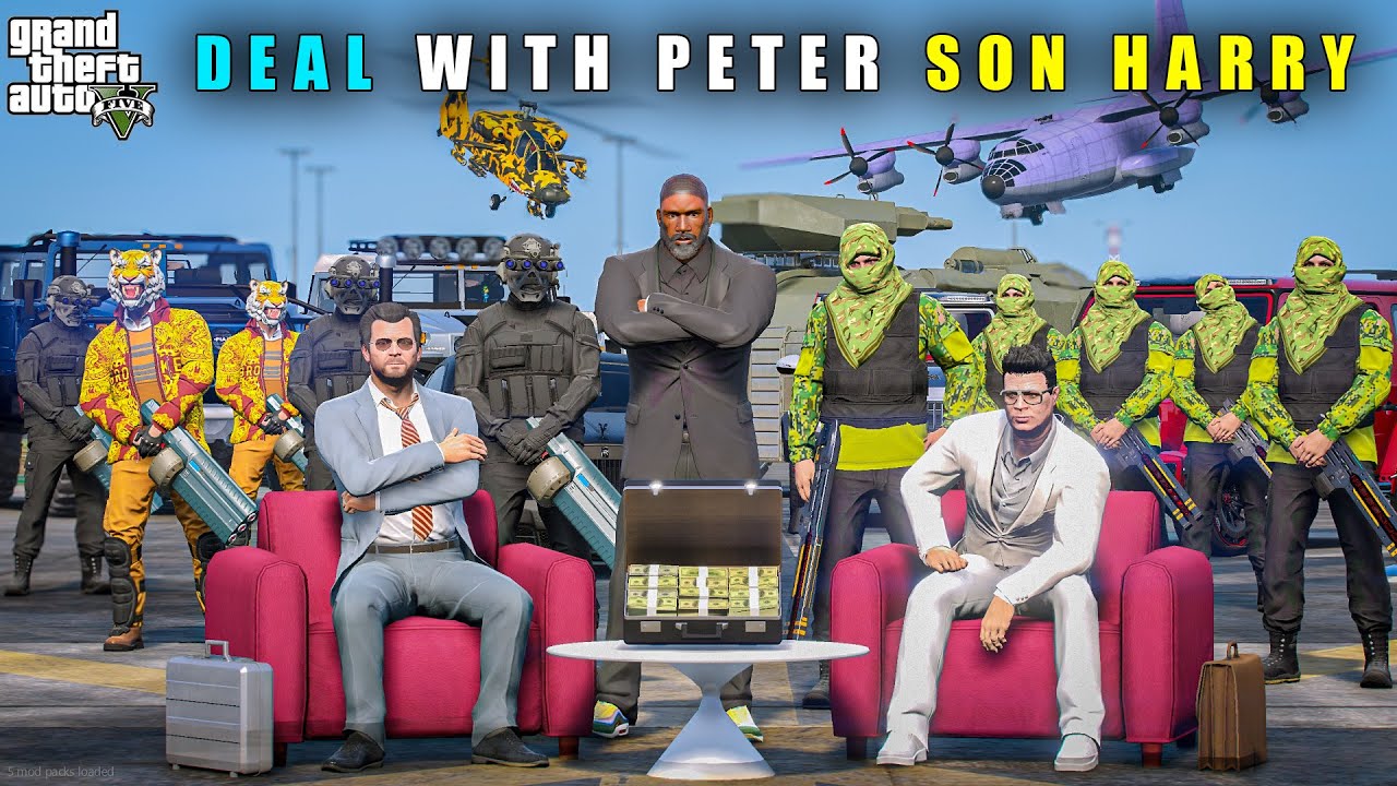 GTA 5 : MICHAEL'S SECRET DEAL WITH PETER'S SON HARRY || BB GAMING