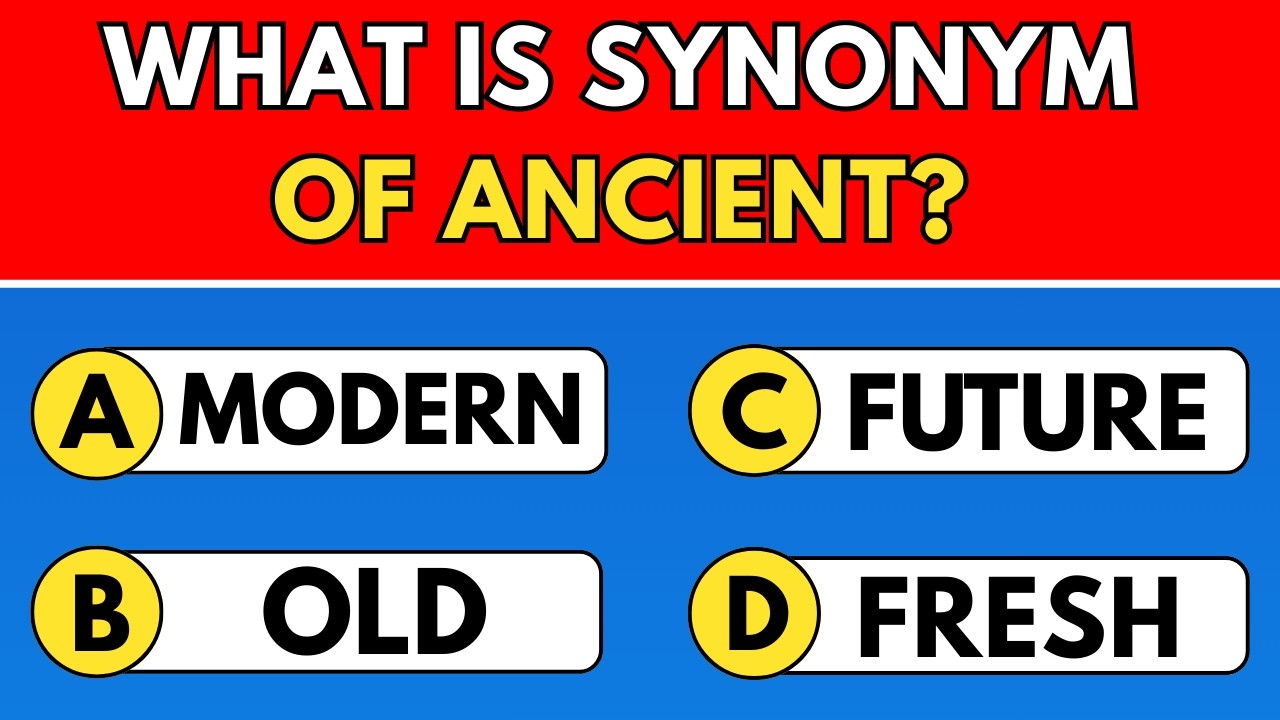 Only Geniuses Know These Synonyms! 🧠 | Vocabulary Challenge That Will Test Your Brain