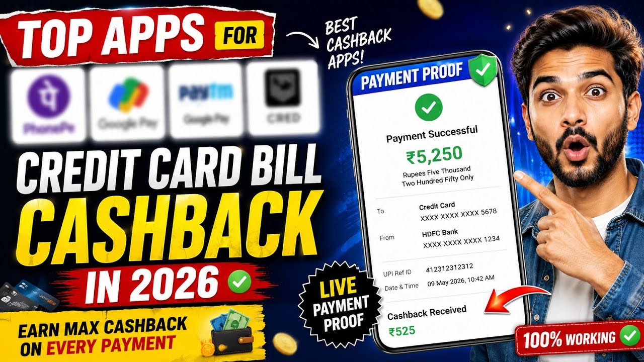 Top Apps for Credit Card Bill Cashback in 2026 🔥| Best Credit Card Payment Cashback Apps India