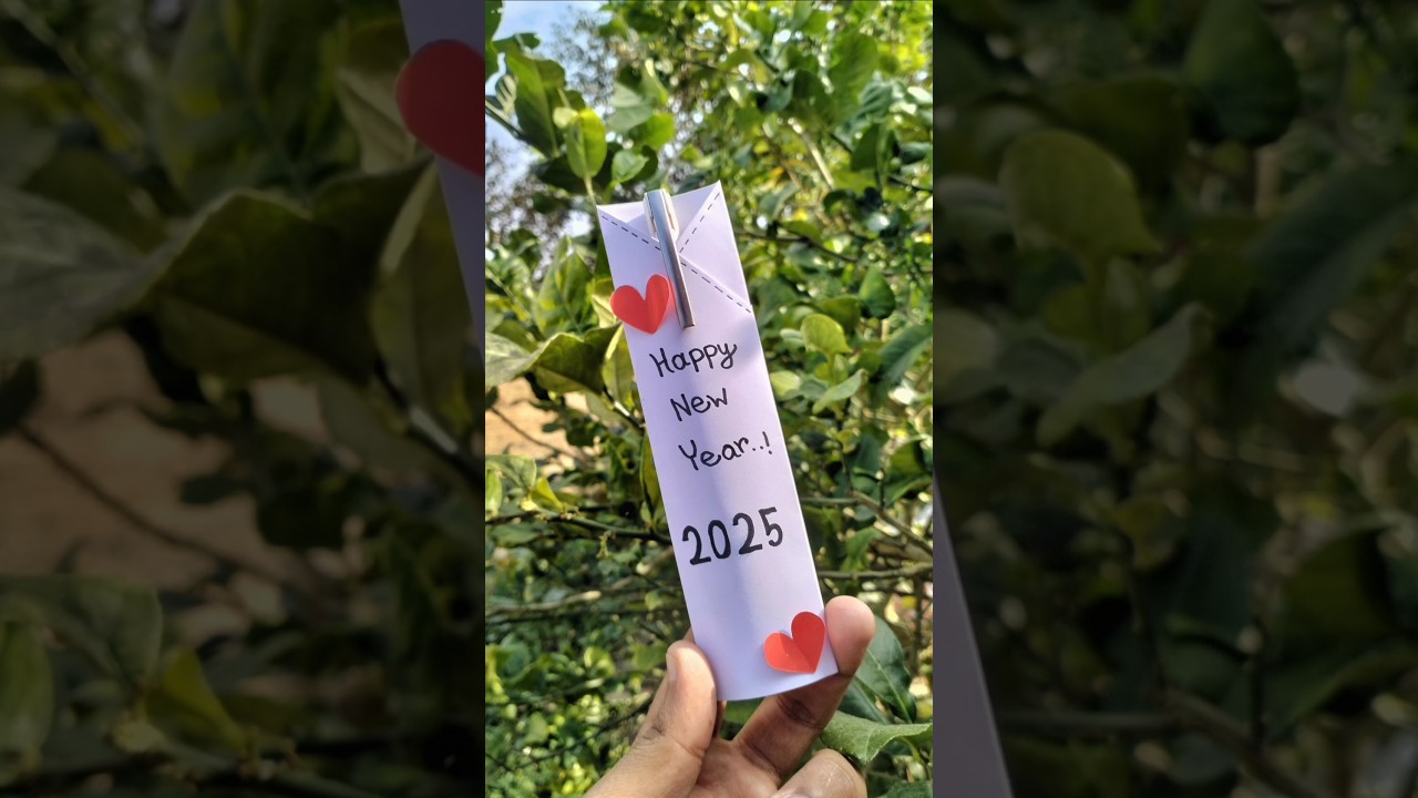 Cute happy new year gift idea/DIY pen gift/cute gift idea for new year/beautiful pen gift #shorts