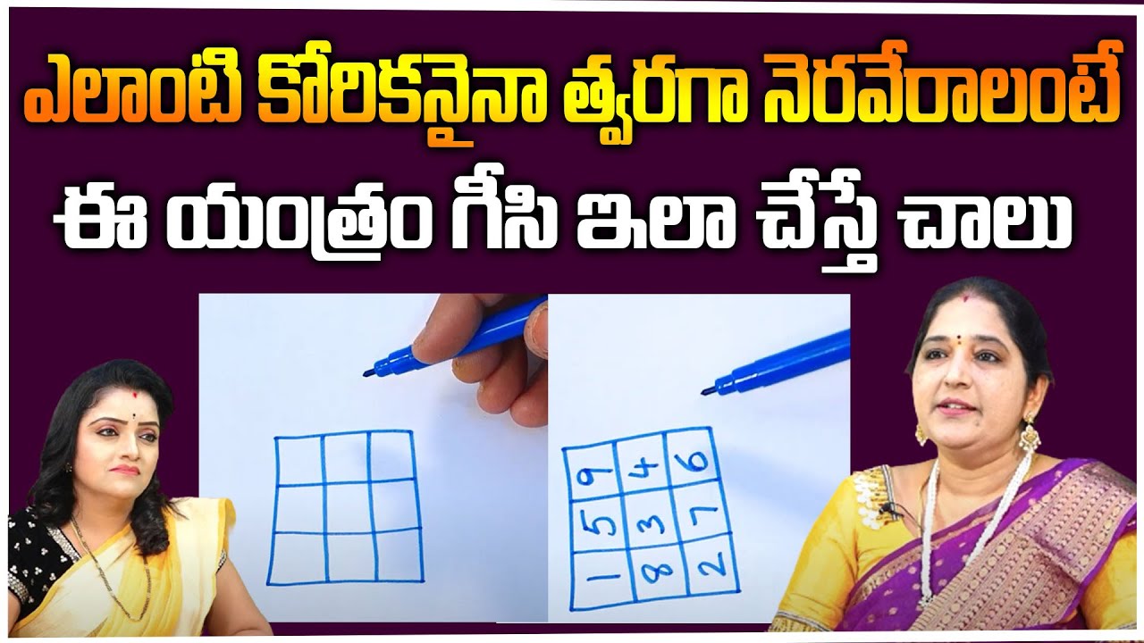 ఎలాంటి కోరికనైనా త్వరగా నెరవేరాలంటే ఈ యంత్రం గీసి ఇలా చేస్తే చాలు  | Sravanti | Suprabhatam