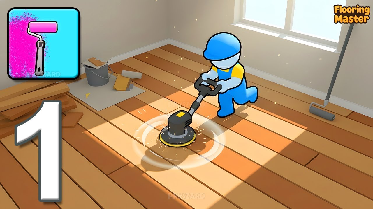 Flooring Master - Gameplay Walkthrough Part 1 - Scrape & Renovate Floors (iOS, Android)