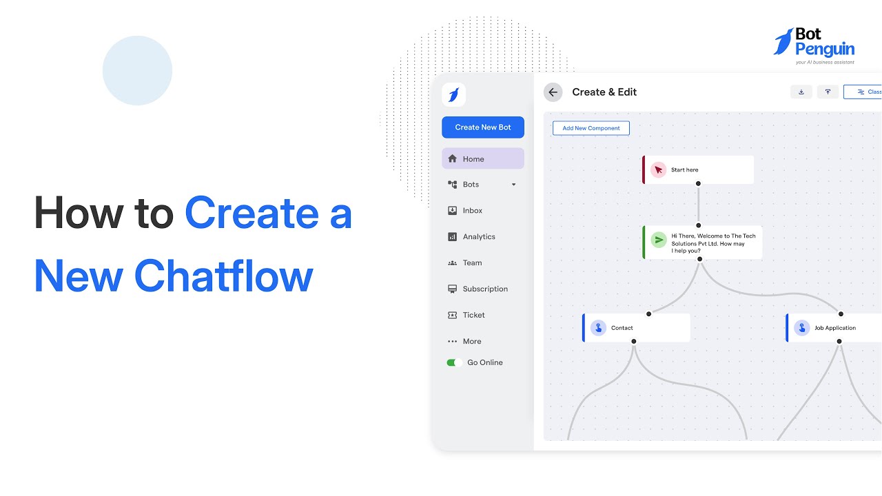 How to create a new Chatflow | BotPenguin