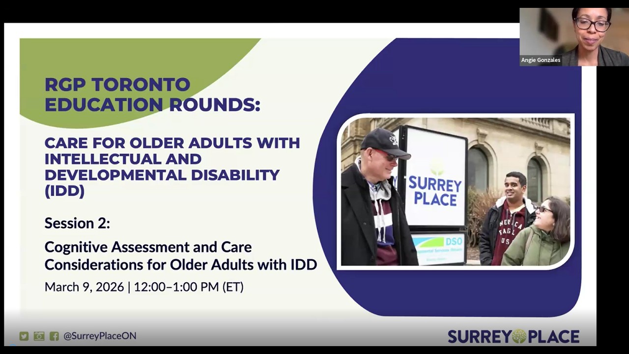 RGP Webinar: Managing Cognitive Change in Older Adults with IDD